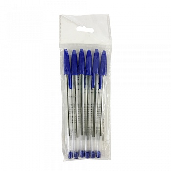 Ручка набор шар. 6шт Attomex синие /10/592305/Распродажа