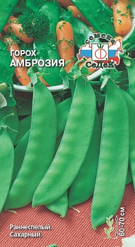 Семена Горох Амброзия сахарный 5г ср/сп цв/уп /10/Седек