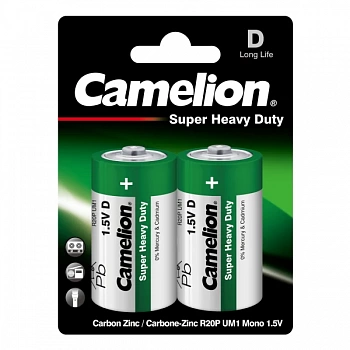 Батарейки Camelion Heavy Duty Green R20 2шт /12