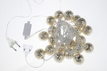 Гирлянда Шары Round Plastic Bulbs 5м 40Led разноцв. /1/071-305