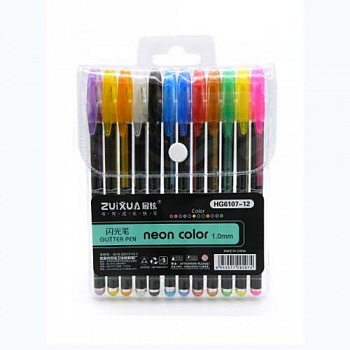 Ручка набор гел. 12шт Neon Color CD-800 /30/620712/Распродажа