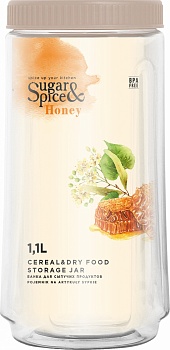 Банка д/сыпучих прод. 1,1л Sugar&Spice Honey латте (224910005) /12