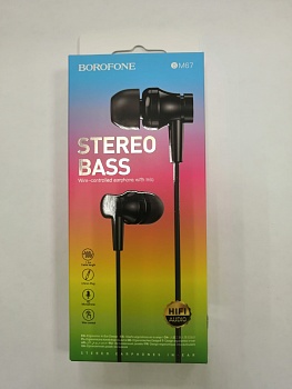 Наушники Borofone ВМ67 Stereo bass чер. (82891) /10/Распродажа