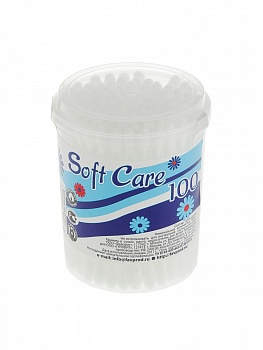 Ватные палочки Soft Care 100шт стакан /84/4011